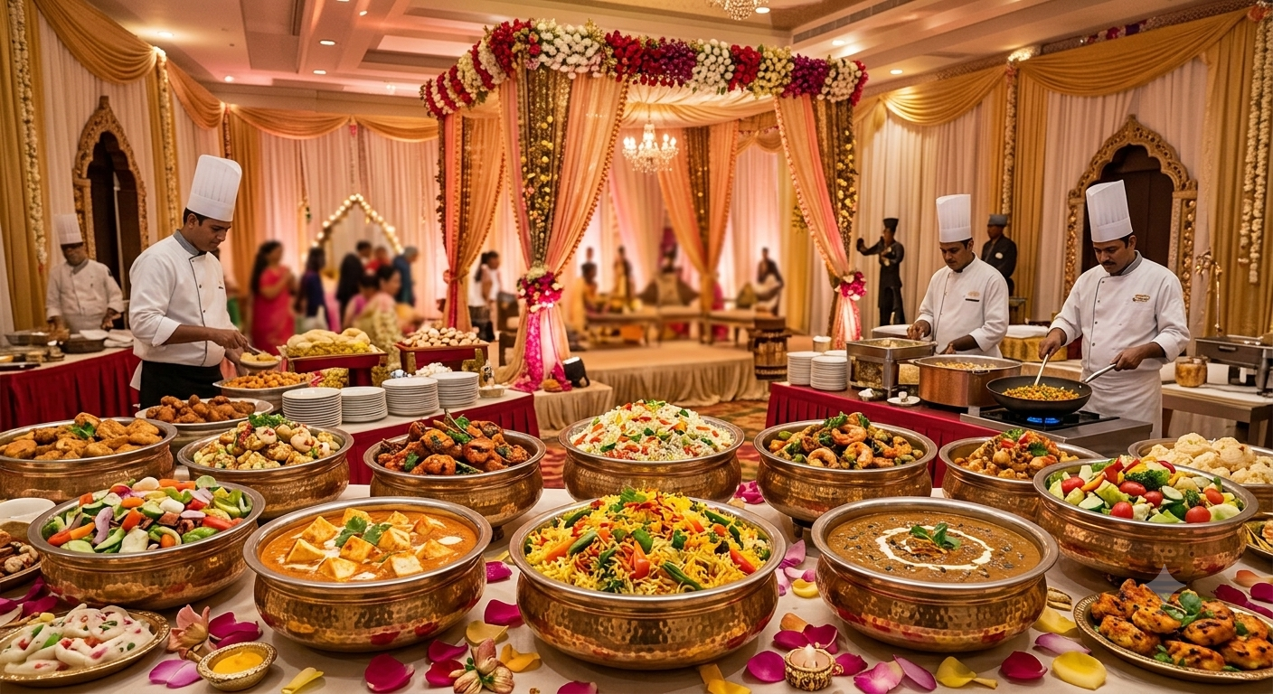 Pure Veg Wedding Banquet Setup